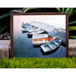 Boats Ashore Watercolor Wall Art Print